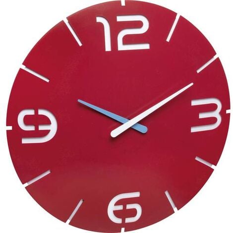 Orologio da parete rosso/bianco ø 37 cm