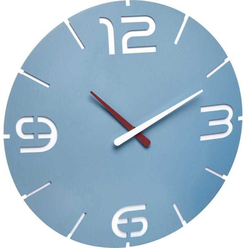 Tfa Dostmann - Horloge murale 60.3047.14 à quartz 35 cm x 3.5 cm bleu mer