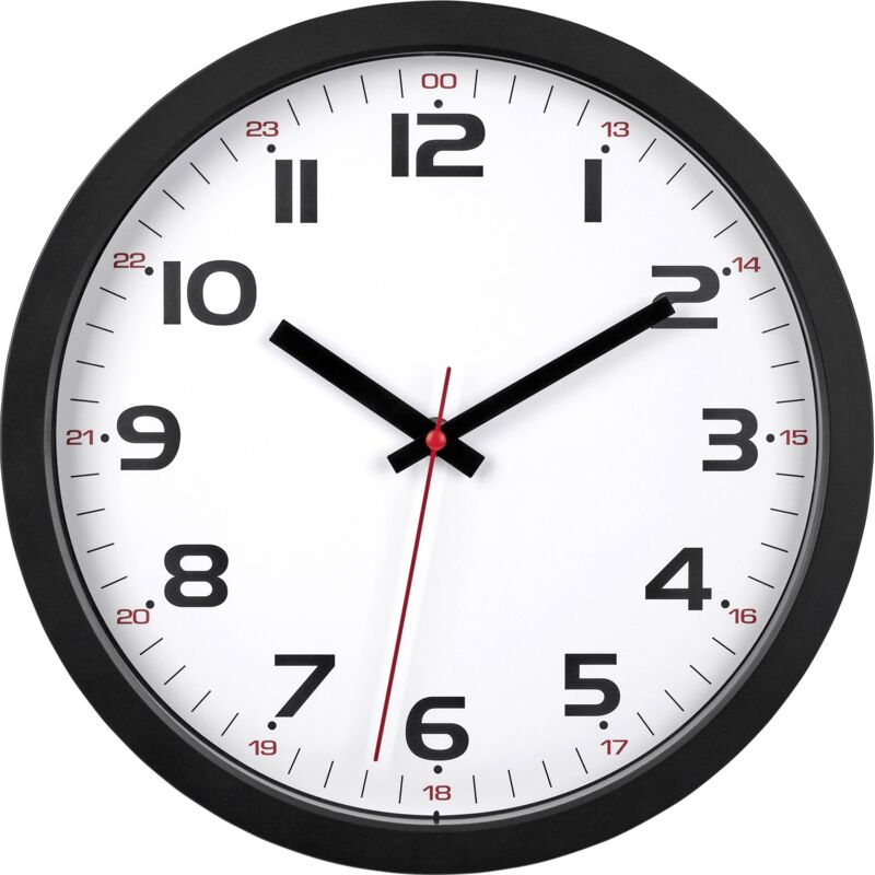 Dostmann 60.3050.01 &agrave; quartz Horloge murale 305 mm x 305 mm x 38 mm noir