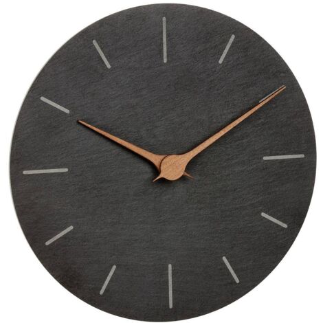 TFA Dostmann 60.3068.10 Quarzo Orologio da parete 25 cm x 4.3 mm Ardesia Movimento silenzioso (senza scatti)