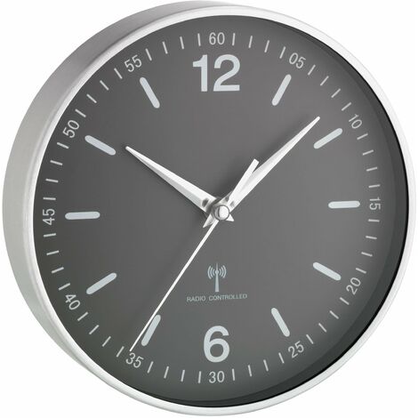 TFA Dostmann 60.3503.02 Orologio da parete radio analogico (nero)