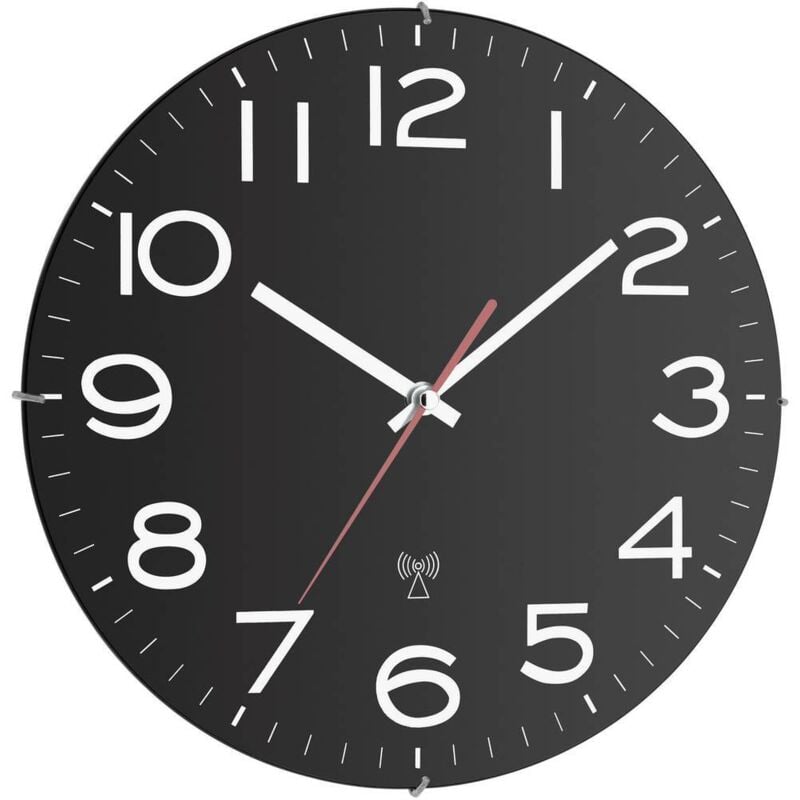 Tfa Dostmann - Horloge murale 60.3509 radiopiloté(e) 300 mm x 40 mm noir