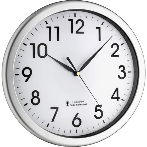 TFA Dostmann 60.3519.02 Funk Wanduhr 30.8 cm x 4.3 cm Silber