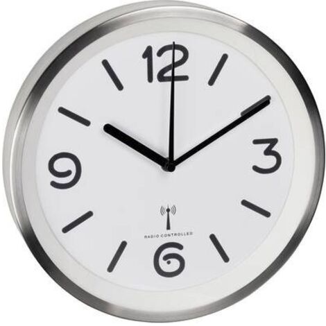 TFA Dostmann 60.3535.02 Orologio da Parete in Alluminio Spazzolato