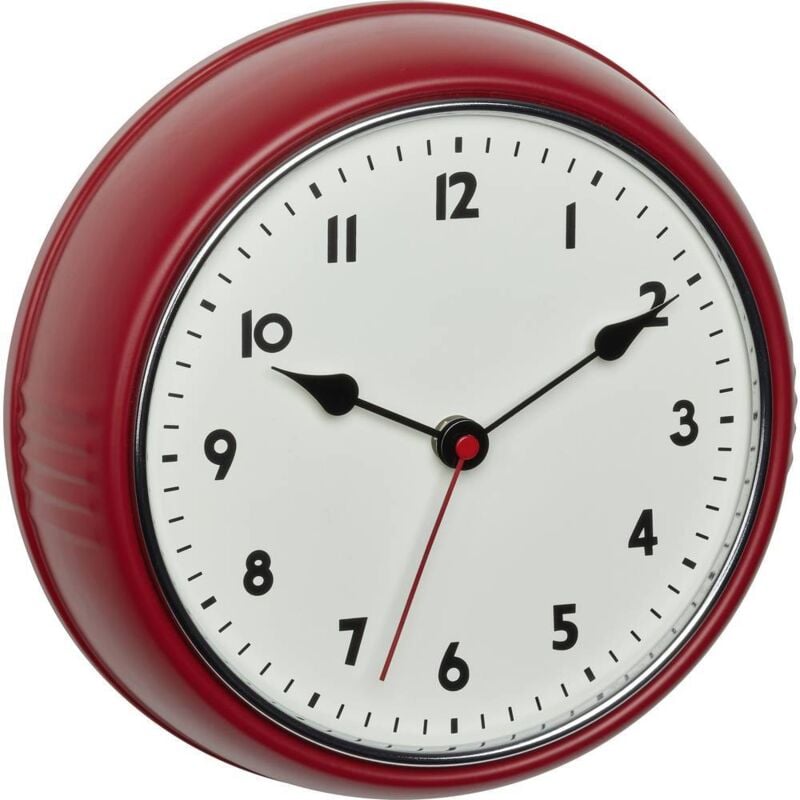 Tfa Dostmann - Horloge murale 60.3541.05 radiopiloté(e) 68 mm x 240 mm x 240 mm rouge