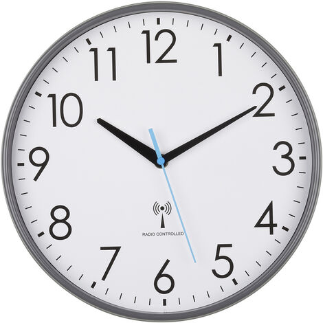 TFA Dostmann 60.3549.10 Funk Wanduhr 300 mm x 65 mm  Grau