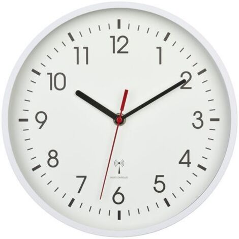 TFA Dostmann 60.3550.02 Funk Wanduhr 24.5 cm x 4.2 cm Weiß