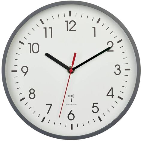 TFA Dostmann 60.3550.10 Radiocontrollato Orologio da parete 24.5 cm x 4.2 cm Grigio