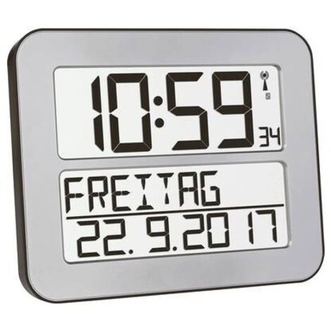 TFA Dostmann 60.4512.54 Orologio da Parete Argento Nero