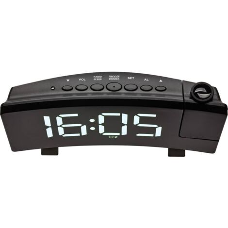 TFA Dostmann 60.5015.02 à quartz Réveil noir Heures de réveil 2