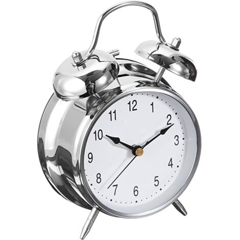 TFA-Dostmann 98.1043 despertador Reloj despertador analógico Plata, Blanco