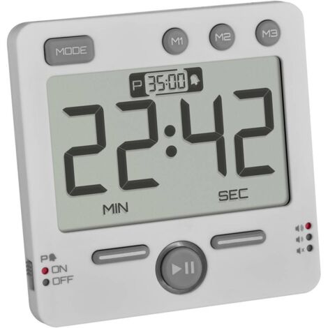 TFA Dostmann 99HOURS Minuteur blanc numérique S415592