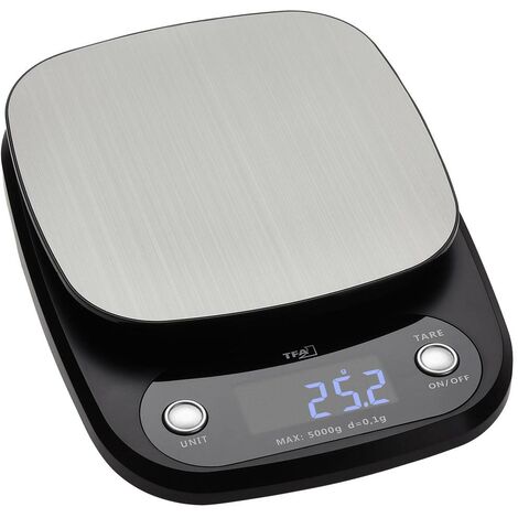 TFA Dostmann APPLE PIE Balance de cuisine numérique Plage de pesée (max.)=5000 g anthracite 155 x 210 x 29