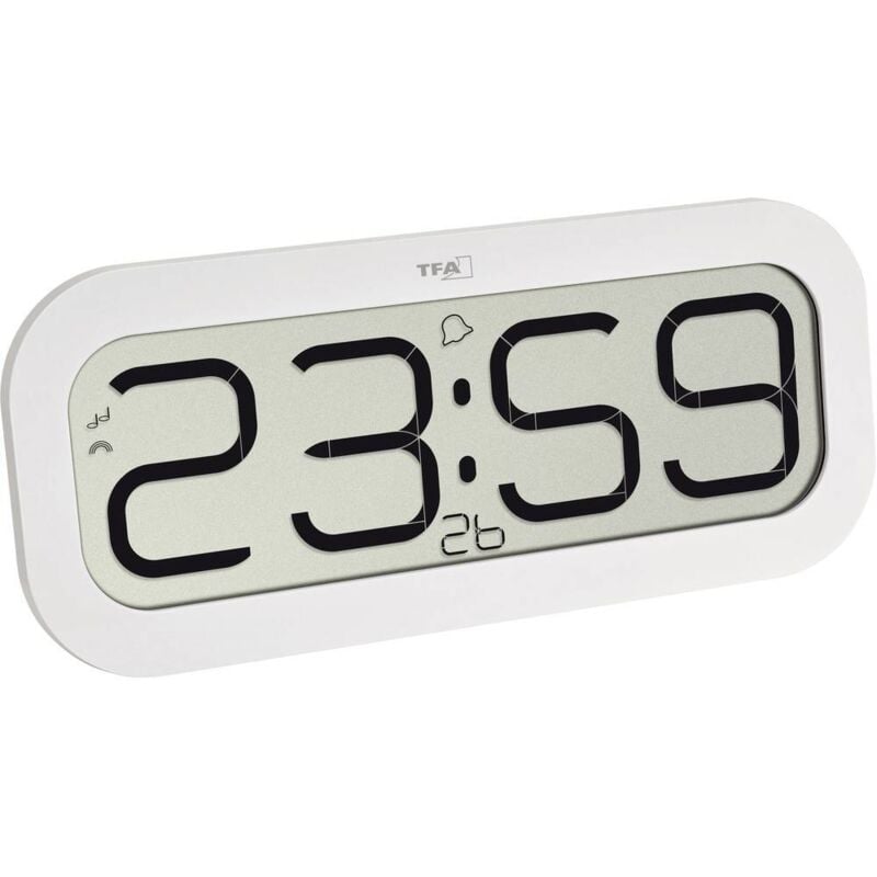 Tfa Dostmann - Horloge murale 60.4514.02 radiopiloté(e) 28 mm x 321 mm x 140 mm blanc