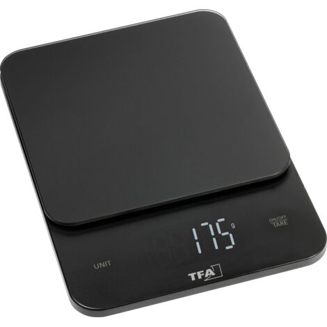 TFA Dostmann BROWNIE Balance de cuisine numérique numérique numérique Plage de pesée (max.)=5000 g noir 130 x 180 x 20