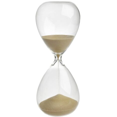 TFA Dostmann Clessidra 15 minuti, 18.6009.53.90, in vetro, sabbia dorata, accessorio per la casa, oro, (L) 73 x (H) 190 mm