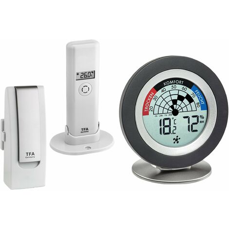 TFA Dostmann Cosy – Radar Weatherhub Fissa con Thermo hygrosender Gatto 31.4008.02