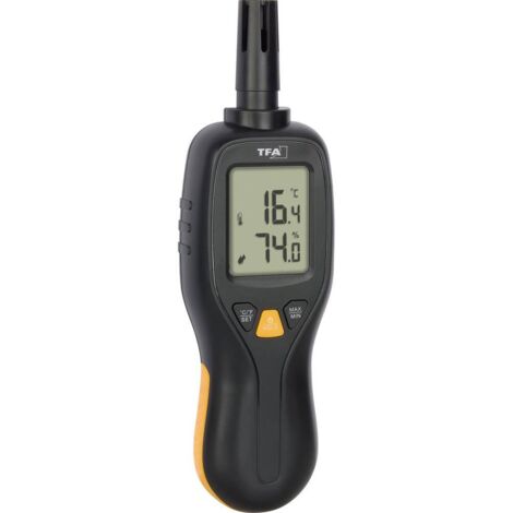 TFA Dostmann Digitales Profi-Thermo-Hygrometer Thermo-hygromètre noir, jaune 31.1066.01 W359133