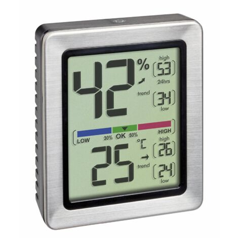 TFA Dostmann EXACTO Thermo-hygromètre argent 30.5047.54.K A583172
