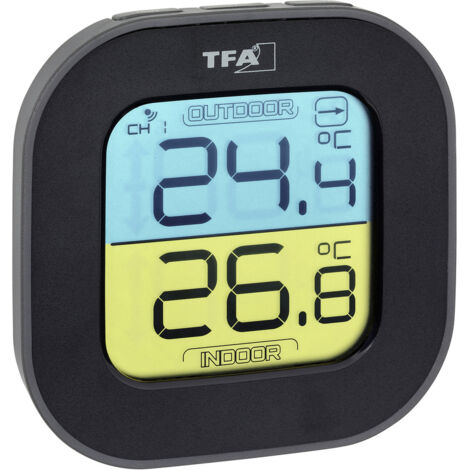 TFA Dostmann FUN Funk-Thermometer Schwarz 30.3068.01