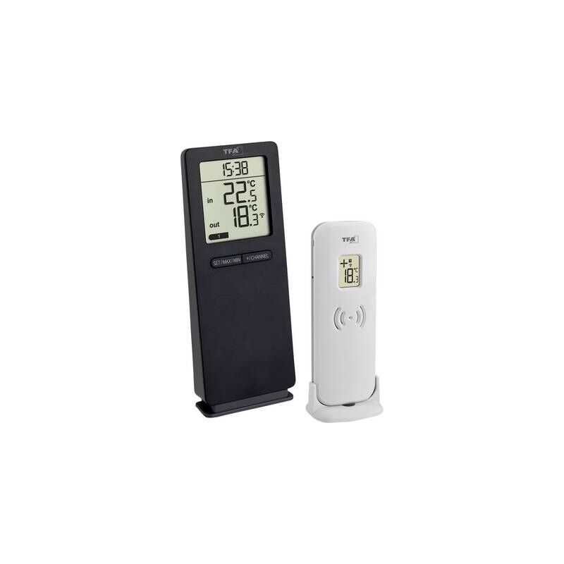 Tfa 30.3071.01 Noir Logo 2.0 Thermomètre Radiotéléc.