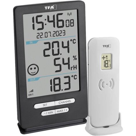 TFA Dostmann Funk-Thermometer XENA HOME Termometro digitale senza fili Antracite 30.3074.10