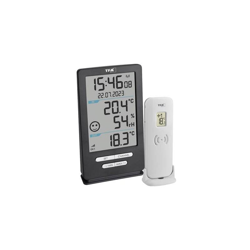 Funk-thermometer xena home thermomètre numérique radiopiloté anthracite 30.3074.10 - Tfa Dostmann