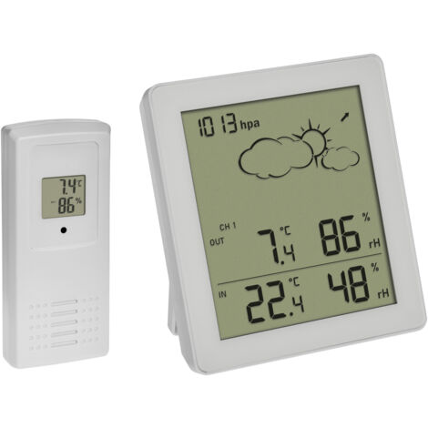 TFA Dostmann Funk-Wetterstation CLEAR 35.1168.02 Funk-Wetterstation Vorhersage für 12 bis 24 Stunden