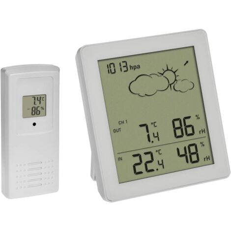 TFA Dostmann Funk-Wetterstation CLEAR 35.1168.02 Stazione meteo digitale senza fili Previsione per 12 - 24 ore Numero d