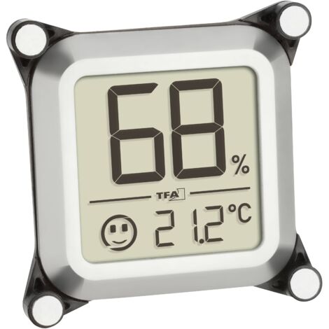 TFA Dostmann Humidore Thermo-hygromètre argent 30.5056.54 D047652