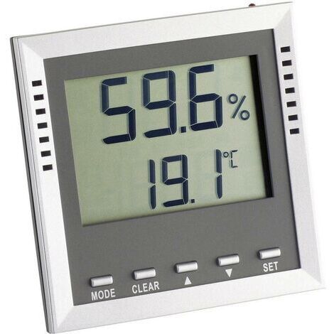 TFA Dostmann Klima Guard Thermo-/Hygrometer Silber 30.5010