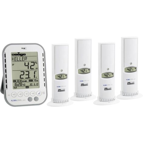 TFA Dostmann KLIMALOGG PRO Profi Set Hygromètre 1 % HR 99 % HR kit de mesure de l'environnement TFA Pro, fonction enreg