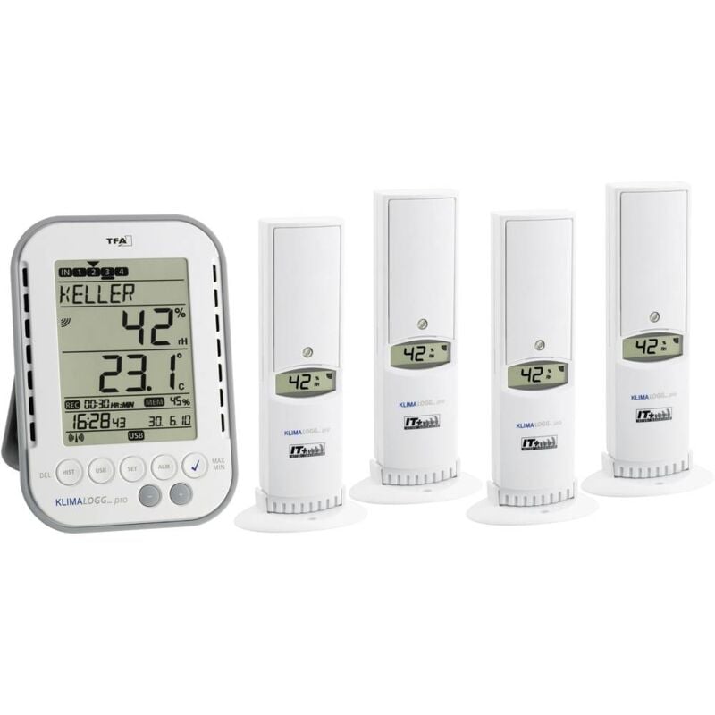 Klimalogg pro Profi Set Hygromètre 1 % hr 99 % hr kit de mesure de l'environnement tfa Pro, fonction enreg - Tfa Dostmann