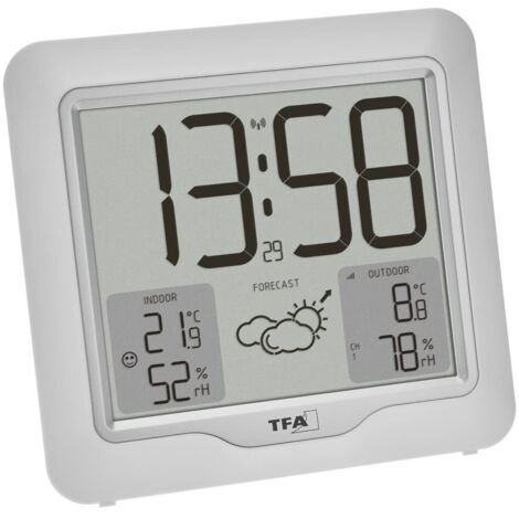 TFA Dostmann Metro Plus 35.1164.02 - Stazione meteo wireless (a batteria), colore bianco