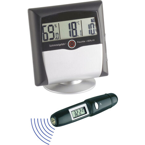 TFA Dostmann MS-10 Luftfeuchtemessgerät (Hygrometer)  1 % rF 99 % rF Set Hygrometer + Infrarot - The