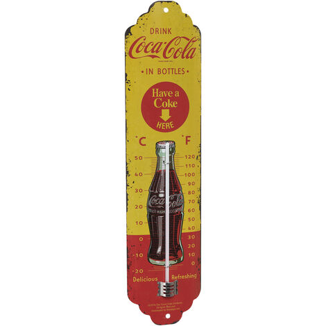 TFA Dostmann NOSTALGIC ART Coca Cola Thermometer Gelb, Rot 12.2060.10