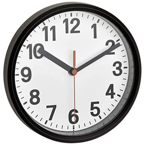 TFA Dostmann Orologio da Parete Analogico Radioncontrollato Nero