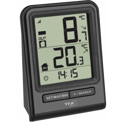 Bresser 7007402 - Stazione meteorologica radio con schermo tattile e  termoigrometro con avviso ventilazione, nero : : Giardino e  giardinaggio