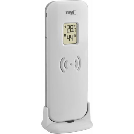 TFA Dostmann sensore Esterno di Termo-igro, 30.3249.02, per stazioni Radio TFA 30.3057.01  35.1160  35.1161.01  35.1162.54  35.1124 Bianco