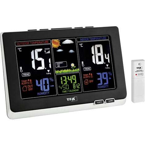 TFA Dostmann Spring 35.1129.01 Funk-Wetterstation Vorhersage für 6 bis 12 Stunden Anzahl Sensoren ma