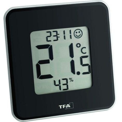 TFA Dostmann Style Thermo-/Hygrometer Schwarz 30.5021.01