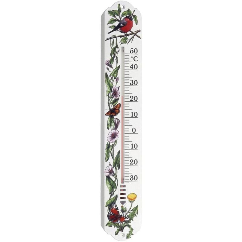 Image of Tfa Dostmann - Analoges Innen-Außen-Thermometer Termometro Bianco, Fiori