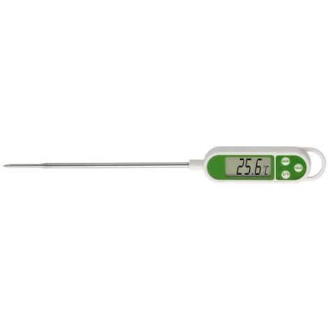 TFA Dostmann Termometro digitale da cucina, termometro a inserimento, con sonda lunga, misurazione immediata, per alimenti, HACCP, per grassi di frittura, 30.1054.04, verde