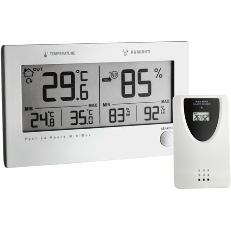 TFA Dostmann Termometro Igrometro Twin Plus 30.3049 (argento)