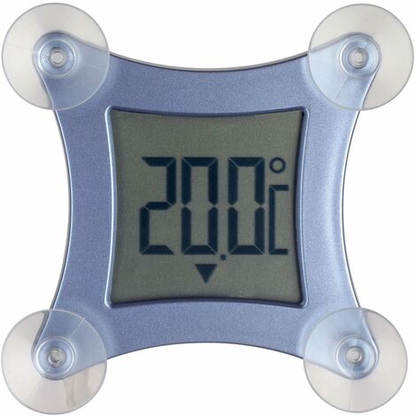 TFA Dostmann TFA Poco 30.1026 Termometro Radio Digitale, Materiali Misti, Blue, 6,7 x 2,2 x 6,7 cm