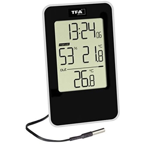 TFA Dostmann Thermo-hygromètre noir 30.5048.01