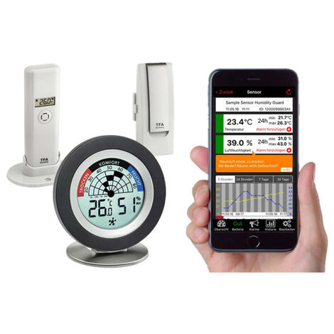 TFA Dostmann Weatherhub SmartHome System Cossy Radar Schimmelradar Weiß 31.4008.02