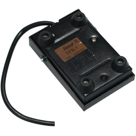TFS-1 Steuerung, professioneller, rutschfester und robuster Metall-Fußschalter mit automatischer Rückstellung und Momentkontakt (Öffner/Schließer).