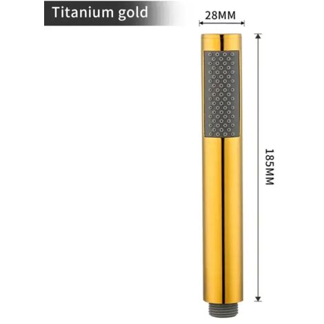 (TG Shower) Pommeau de douche à main en laiton brossé doré, douchette de bain noire mate, pommeau de douche effet pluie blanc, finition chromée économique