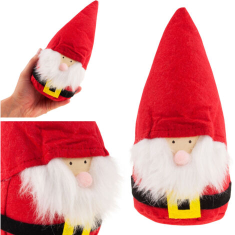 TG65798-2 Gnome de Noël en feutrine à barbe rousse